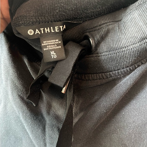 Athleta Size XL Charcoal High Rise Wide Leg Drawstring Pants - Picture 2 of 9